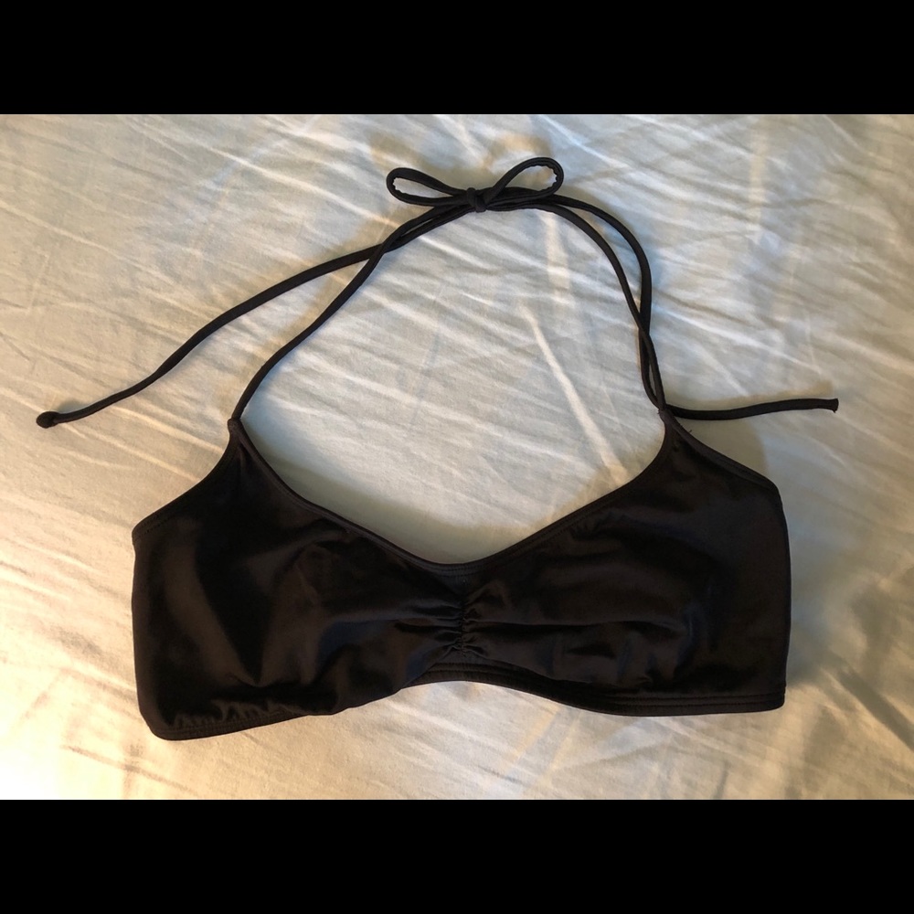 Black and Pink Bikini Top